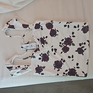 Garage Talina tie back top snow white and roses